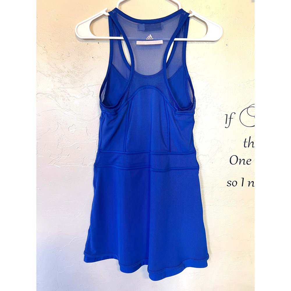 Adidas by Stella McCartney Royal Blue Mesh Racerback Tennis Court Dress Luxury - Picture 12 of 12